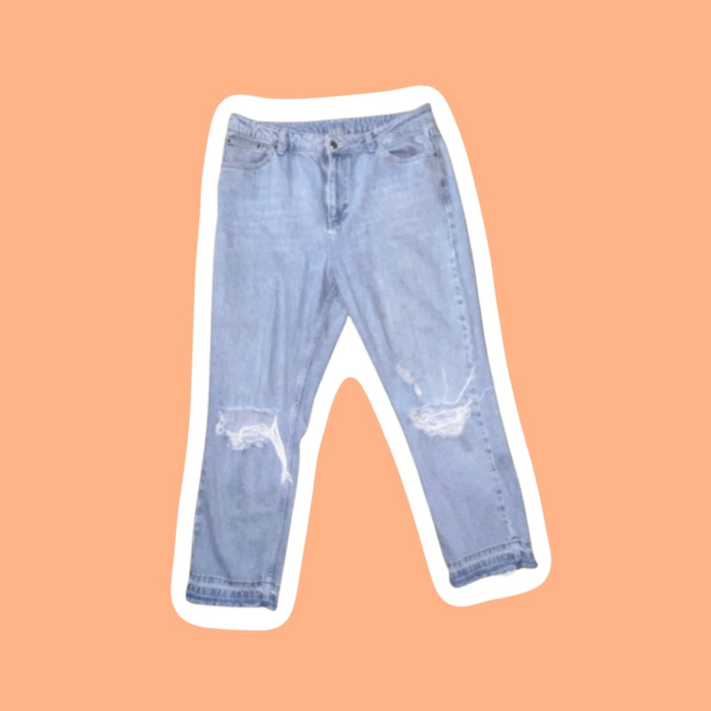 Women’s Topshop Moto Raw Hem Straight Jeans BRAND NEW